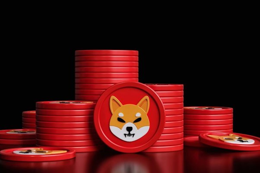 Shiba token coins in various stacks