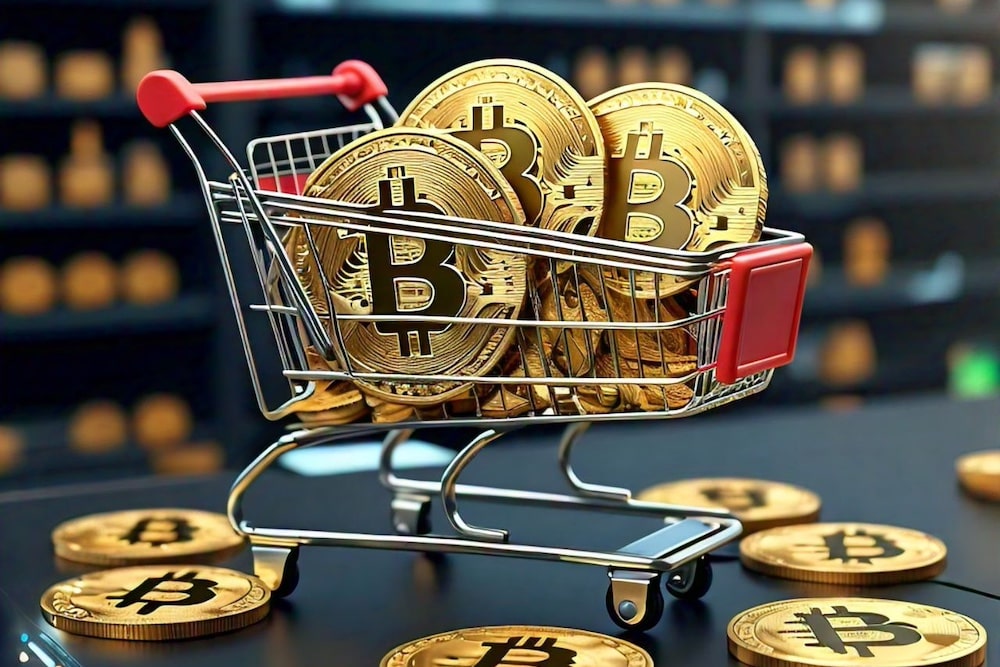 bitcoin btc in shopping cart