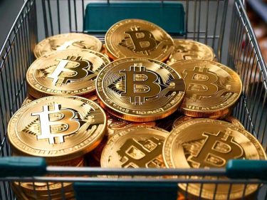 bitcoin in shopping cart